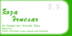 roza hrncsar business card